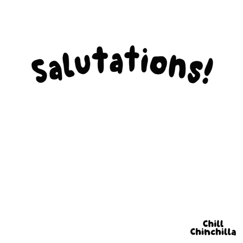 a cartoon of a mouse with the words salutations on the bottom