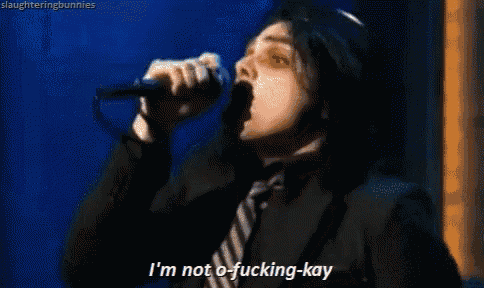 a man in a suit and tie is saying i 'm not o fucking-kay