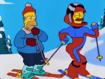 The Simpsons Ass GIF - The Simpsons Ass Skiing GIFs