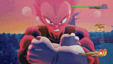 a screenshot of a video game shows a character called vegeta