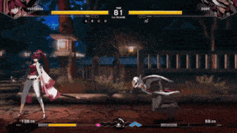 a screenshot of a video game shows a fight between yuzuhina and ogre