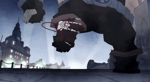 a cartoon drawing of a monster with a circle around his head