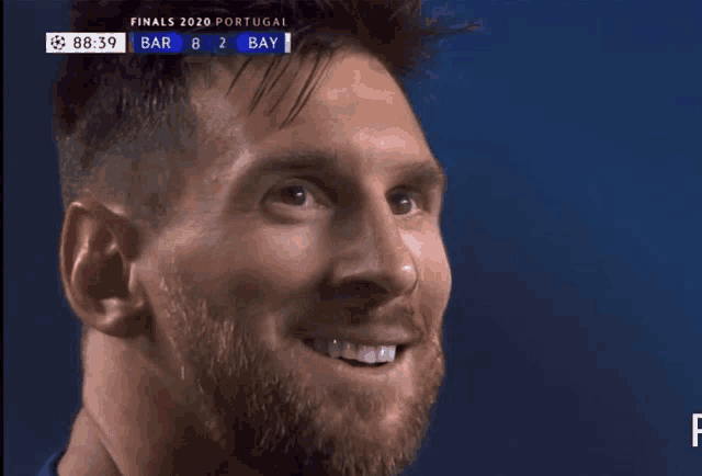 a close up of a man 's face with the words finals 2020 portugal