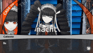 celeste is a character in a video game that says nacht