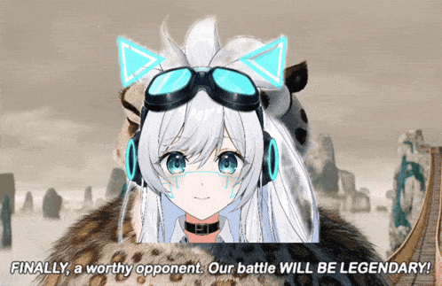 a video game character says finally a worthy opponent and our battle will be legendary