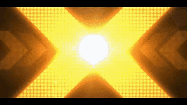 a bright yellow background with a white circle in the center