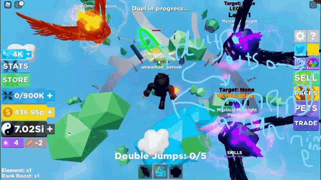 a screenshot of a video game that says double jumps