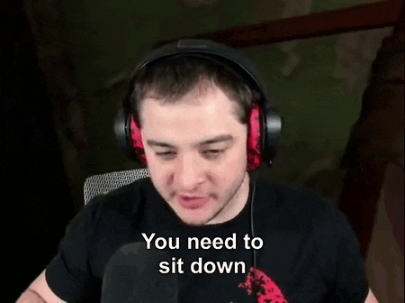 a man wearing headphones is saying and shut the fuck up