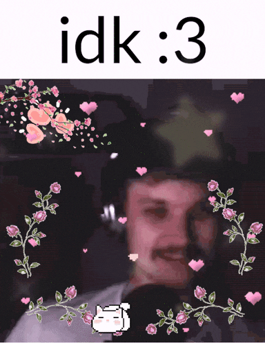a picture of a man with the words idk 3 on top