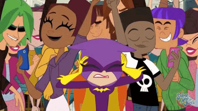 a group of cartoon characters from super hero girls