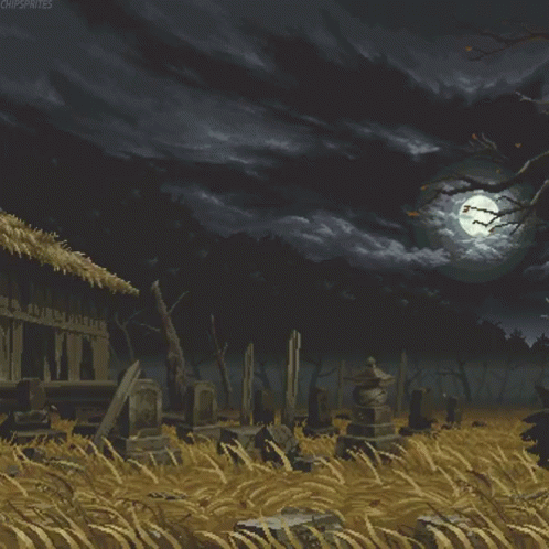 Pixel Graveyard GIF - Pixel Graveyard Night Time GIFs
