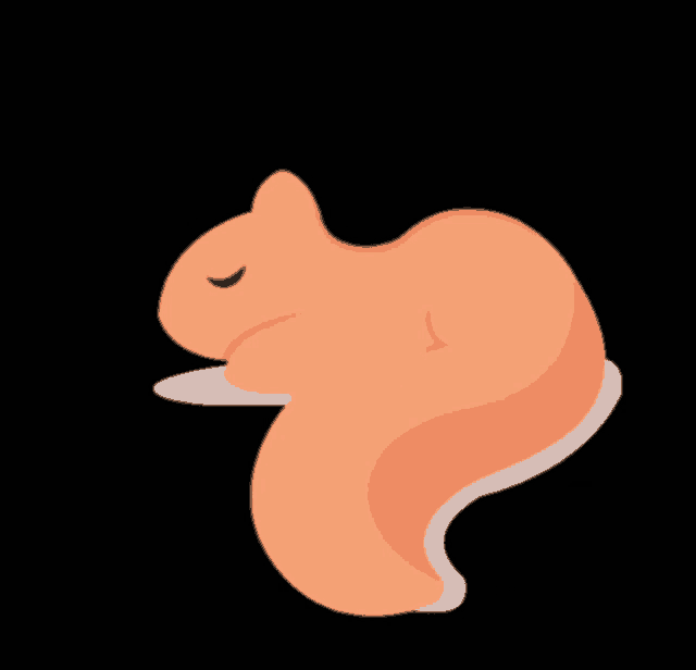 a squirrel is sleeping with its eyes closed and the letters nz visible