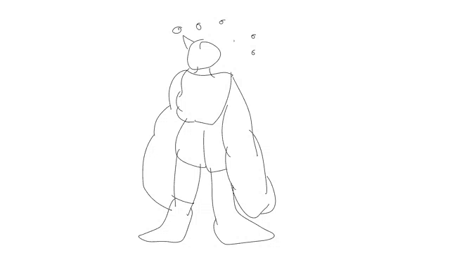 a black and white drawing of a superhero with a cape on