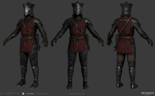 a 3d model of a knight from skydance