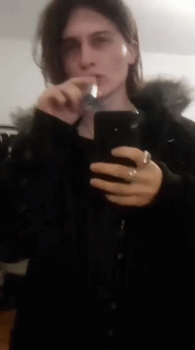 Smoke Cigarette GIF - Smoke Cigarette Mirror Selfie GIFs
