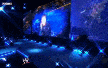 a wrestling match is being shown on a wwe channel