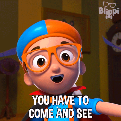 You Have To Come And See Blippi GIF - You Have To Come And See Blippi Blippi Wonders Educational Cartoons For Kids GIFs