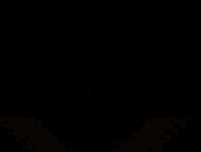 a pixel art of a skeleton holding a yellow object in a dark room .