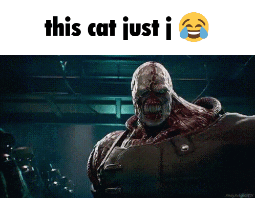 a picture of a monster with the words " this cat just i " below it