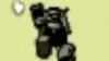 a blurry picture of a robot holding a gun .