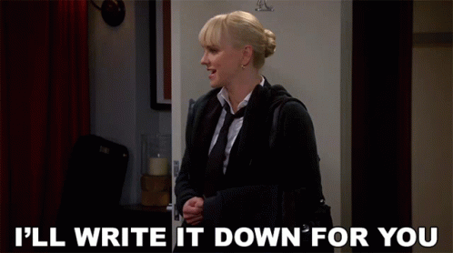 Ill Write It Down For You Christy GIF - Ill Write It Down For You Christy Anna Faris GIFs