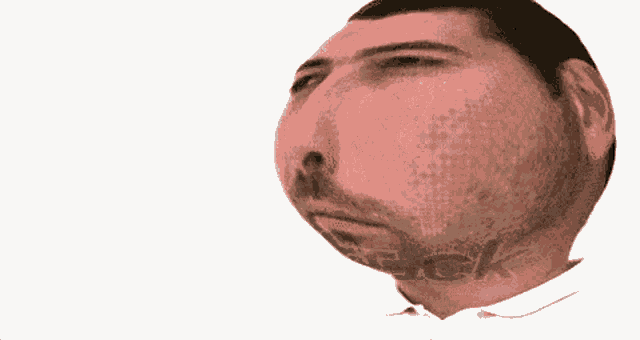 a man with his eyes closed has the word shutterstock written on his neck