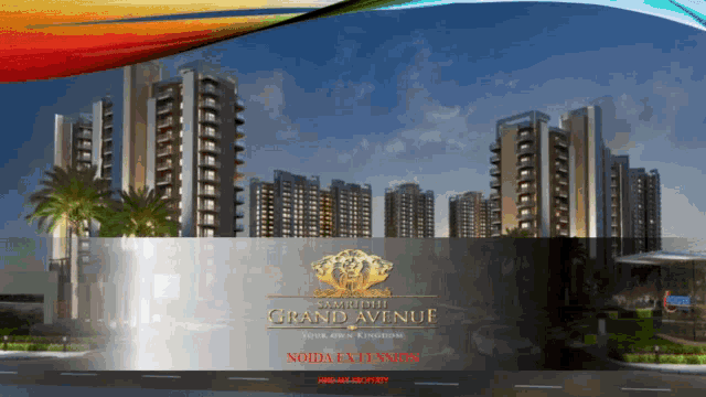 an advertisement for samridhi grand avenue your own kingdom in noida extension