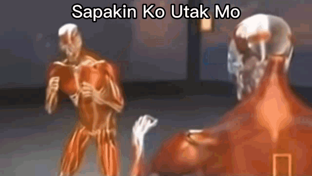 a picture of a man 's muscles with the words sapakin ko utak mo written on the bottom
