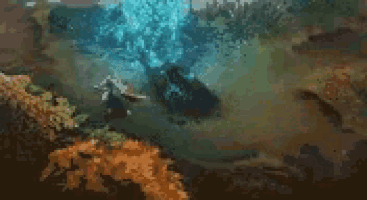 a person is swimming in a pool with a bubble in the middle of it .