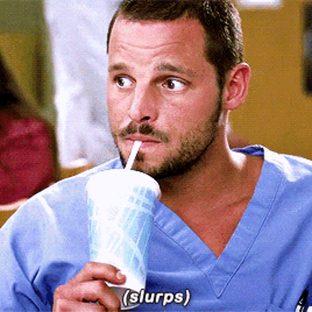 Greys Anatomy Alex Karev GIF - Greys Anatomy Alex Karev Slurps GIFs
