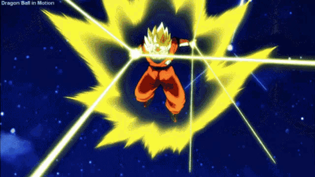 a picture of a dragon ball character with a blue background