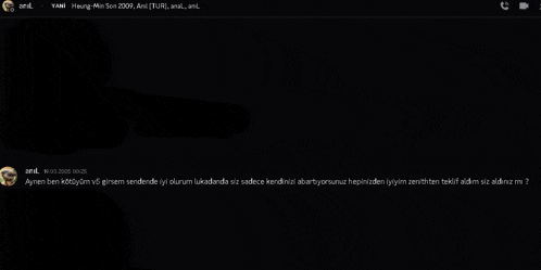 a screenshot of a conversation between anil and heung min son