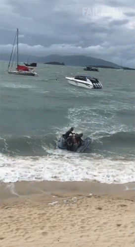Capsize Big Waves GIF - Capsize Big Waves Fall Into Water GIFs
