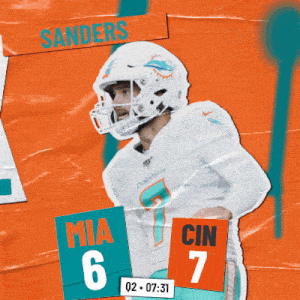 a poster of a football player with the name sanders on top