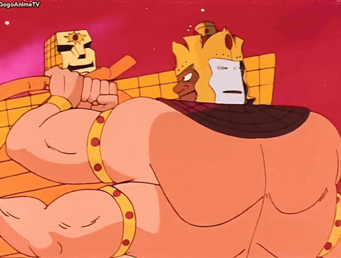 a cartoon of a man with a crown on his head and the words gogoanimetv below him