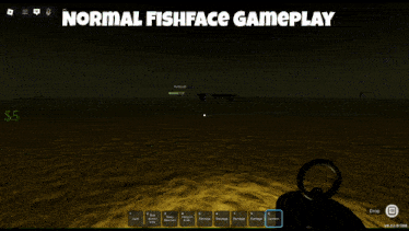a screen shot of a game that says normal fishface gameplay on the top
