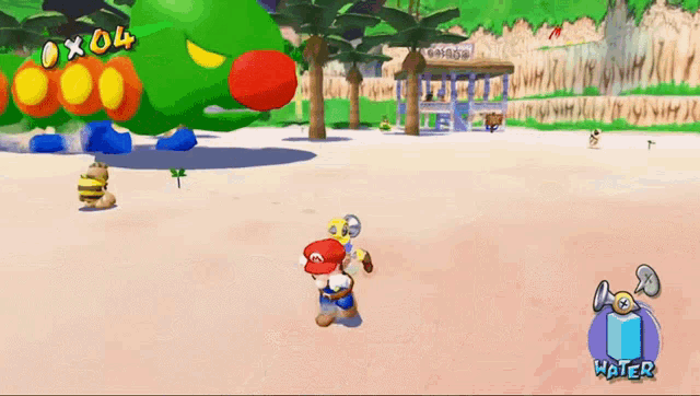 a screenshot of a video game with the number 4 on the top right