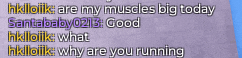 a screenshot of a conversation between hklloiik and santababy