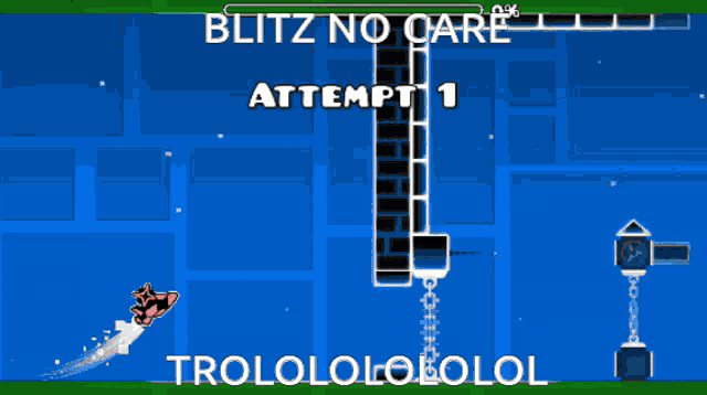 a screenshot of a game called blitz no care with attempt 1 on the screen