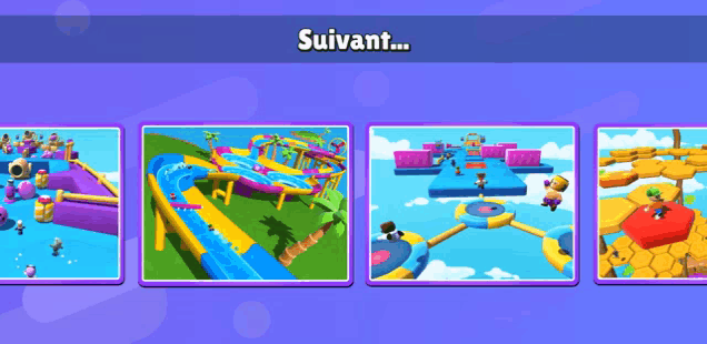 a screenshot of a video game with the words suivant on the bottom
