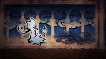 a cartoon drawing of a ghost with a crown on its head
