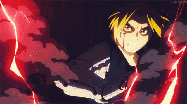 a drawing of a person with a lightning bolt coming out of their mouth