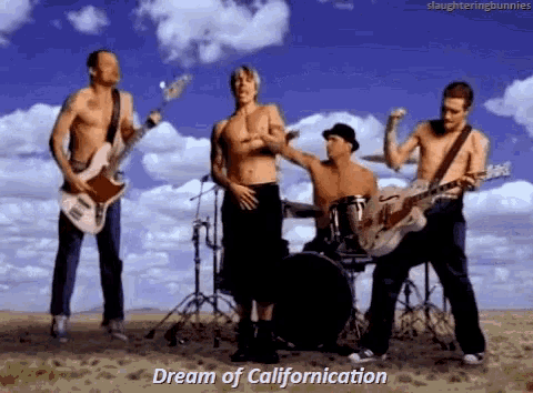the red hot chilli peppers are performing a song called dream of californication