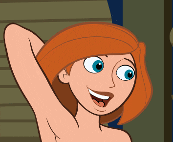 a close up of a cartoon character with red hair