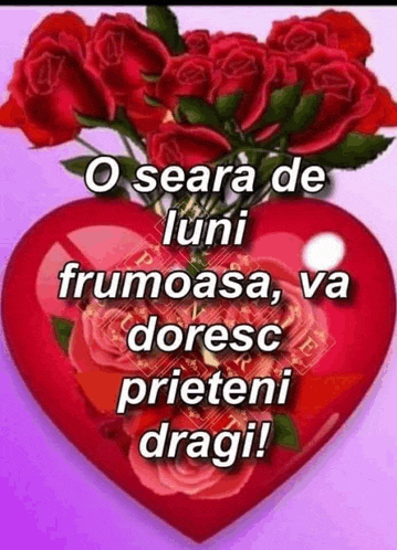 there is a heart with roses on it and a quote in a foreign language .