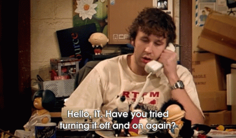 Off And On GIF - Comedy It Crowd Roy GIFs