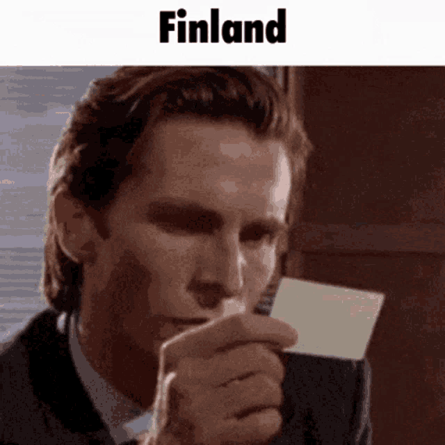 Finland Patrick Bateman GIF
