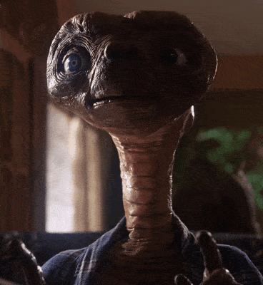 a close up of a cartoon character with a very long neck