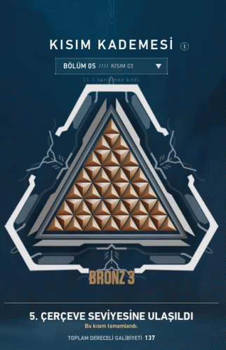 a poster with a triangle in the middle that says bronz 3 on it