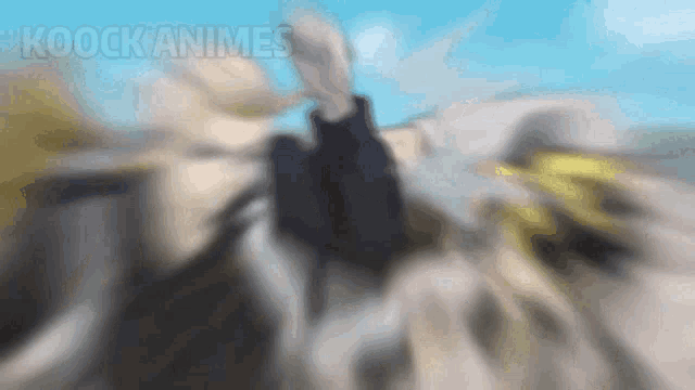 a blurry picture of a person with the words koock animes written on the bottom